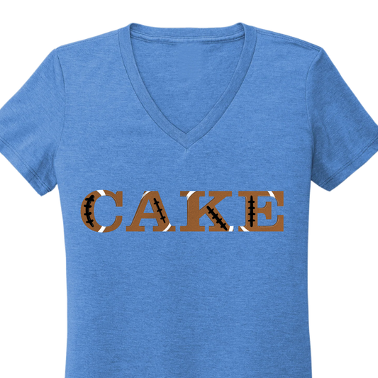 Women's CAKE Football V-Neck